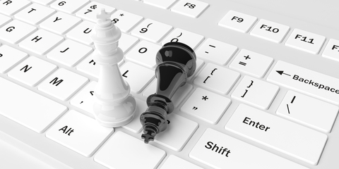 Chess Pieces on a Keyboard