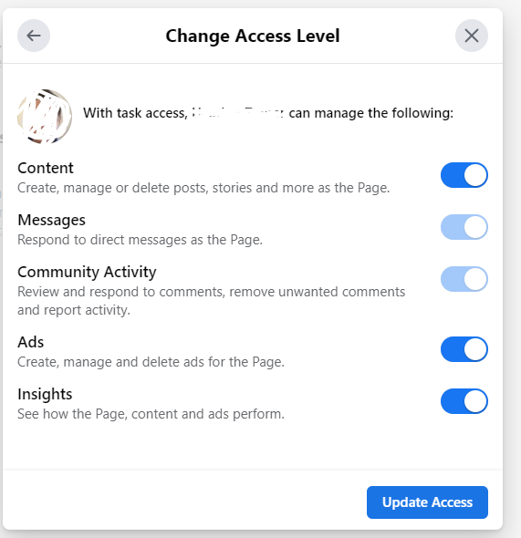 Change Access Level Image for Facebook