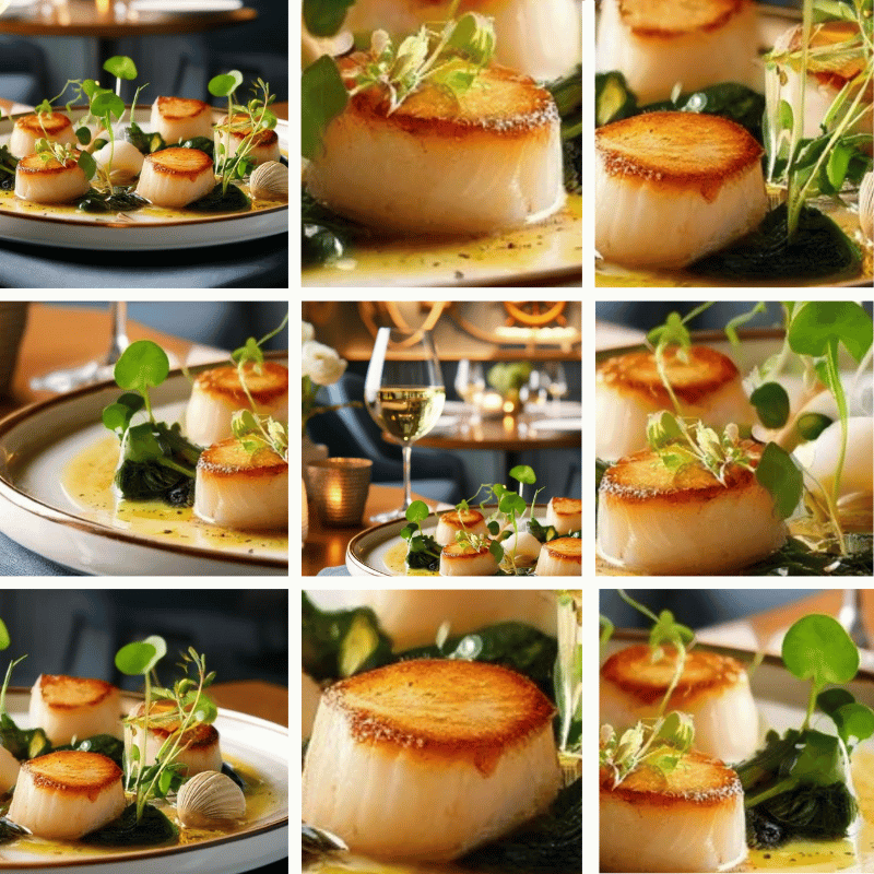 Scallop Dish Collage