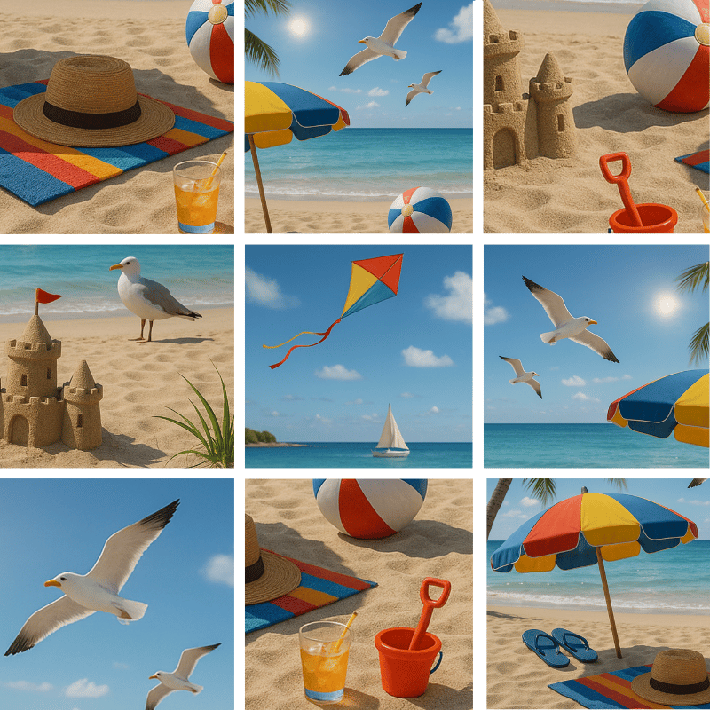 Beach Image Collage