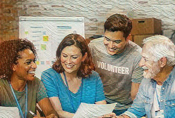 Volunteer image with volunteers