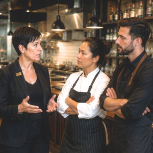 Restaurant Manager and Staff